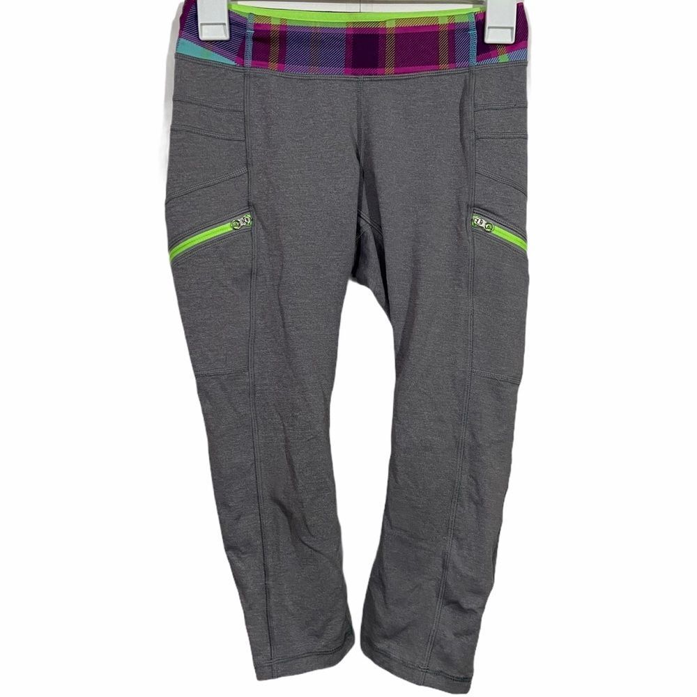 LuLuLemon Ivivva Grey Cropped Activewear Leggings